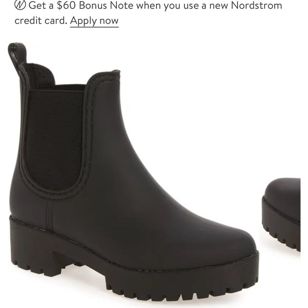 Jeffrey Campbell Black Chelsea rainboot